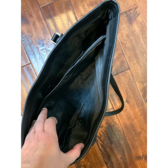 Michael Kors Black Pebbeled Leather Maisie Large Logo 3-in-1 Tote Bag - Picture 9 of 11